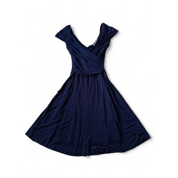 Anthropologie Bailey 44 Rushing Ruffles Dress, Navy Blue, XS Excellent Condition - Picture 1 of 6